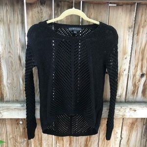 Rock and republic black pullover metal chain Sz S
